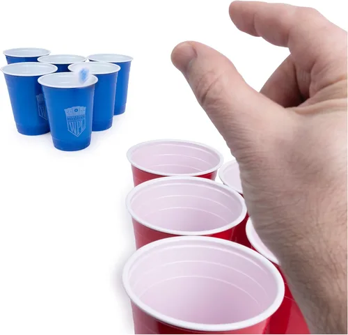Miniatura 2 de Post Malone World Pong League Juego de beber cerveza para despedida de soltero juegos al aire libre con vasos de plástico y bolas de ping pong