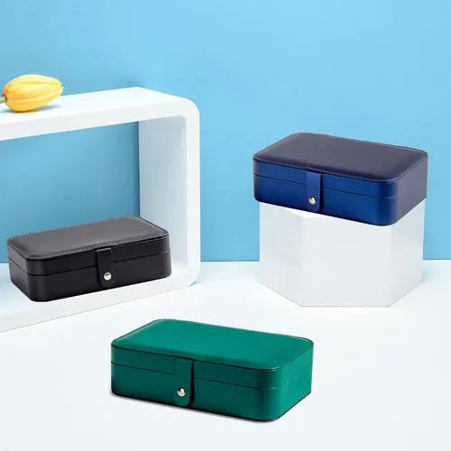 Miniatura 9 de Kendal Travel Jewelry Box, Small Portable Jewelry Organizer Mini Jewelry Case for Women, Earing Organizer, Leather Portable Jewelry Storage Boxes