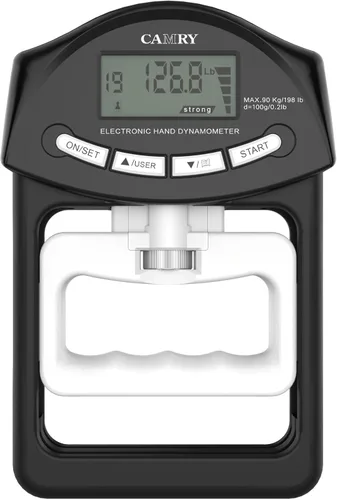 Miniatura 9 de CAMRY Dinamómetro digital de mano medidor de medición de fuerza de agarre, 198 libras/198.4 lbs de potencia de agarre electrónico de captura