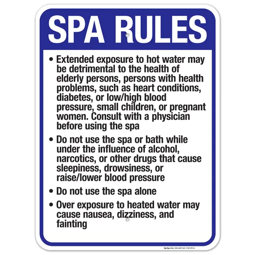 Miniatura 11 de New Mexico Spa Rules Sign, Complies with State of New Mexico Pool Safety Code, 24x30 Inches, 3M EGP Reflective .080 Aluminum, Fade Resistant, Made