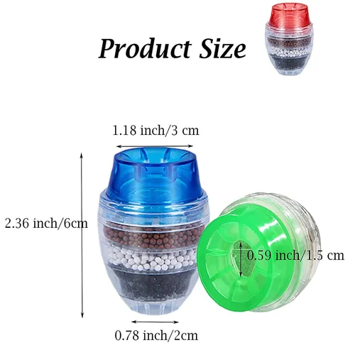 Miniatura 2 de 3 paquetes de filtros de agua para grifo, purificador de grifo de cocina, carbón activado que elimina el fluoruro de cloro, metales pesados, agua