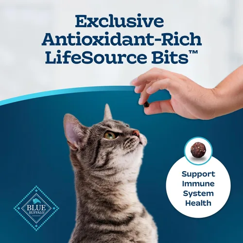 Miniatura 7 de Blue Buffalo Tastefuls alimento seco para gatos adultos con cuidado del pelo de bola, hecho en Estados Unidos con ingredientes naturales, receta