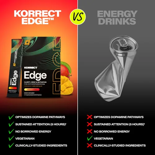 Miniatura 4 de Korrect Edge - Polvo de paraxantina Suplemento de energía limpia y concentración Alternativa a cafeína para claridad mental y resistencia sin