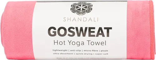 Miniatura 6 de Toalla Shandali GoSweat Antideslizante para Yoga Caliente con Microfibra de Ante Superabsorbente y Suave en Muchos Colores, para Pilates Bikram