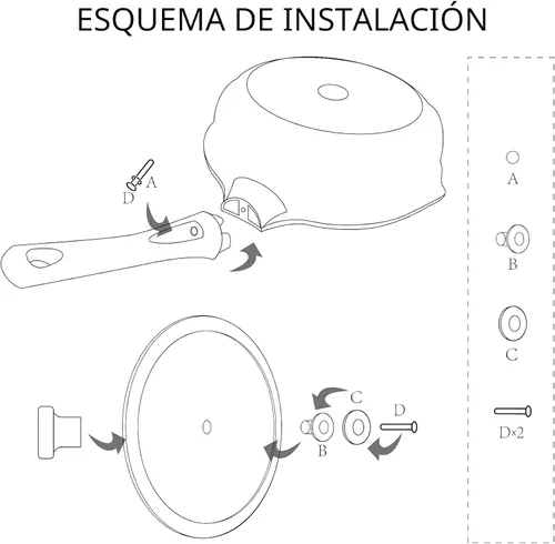 Miniatura 7 de Vinchef Nueva actualización de mango 11 Pulg/5Qt Sartén antiadherente de aluminio para freír en profundidad con tapa e indicador de calor, sartén