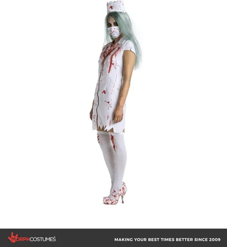 Miniatura 4 de Morph Disfraz de enfermera zombi para mujer, disfraz de enfermera zombi para mujer, disfraz de enfermera aterradora