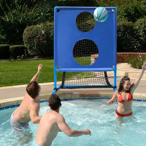Miniatura 5 de Juego de fútbol de piscina con diseño de dos agujeros, adecuado para deportes acuáticos con múltiples pelotas