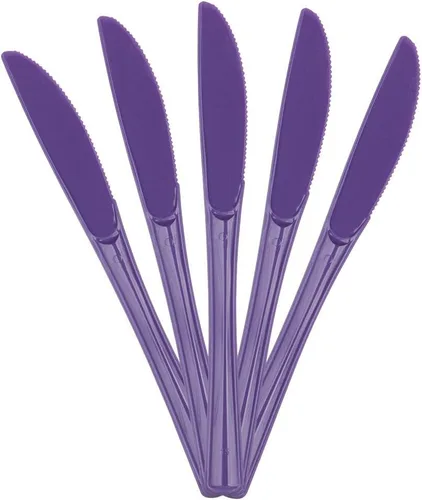 Miniatura 12 de JAM Paper Premium Utensils Party Pack - Cuchillos de plástico - Fucsia rosa intenso - 48 cuchillos desechables/paquete