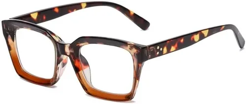 Miniatura 4 de yuandong Mobro - Lentes retro con bloqueo de luz azul para hombres y mujeres, montura cuadrada gruesa, lentes transparentes sin receta