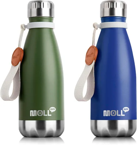 Miniatura 32 de Botella de agua para niños, botella de agua deportiva de acero inoxidable de 12 onzas con aislamiento al vacío para la vuelta a la escuela, botella