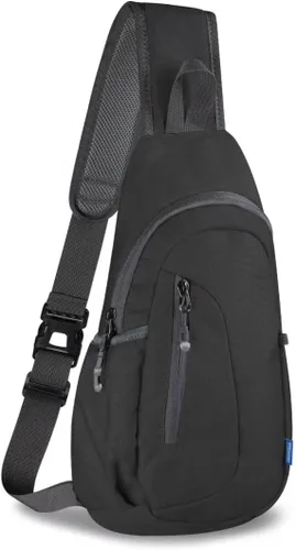 Miniatura 12 de TITECOUGO Bolso bandolera pequeño, mochila cruzada ligera para hombres y mujeres, bolsa de hombro para deportes y exteriores Azul marino/azul