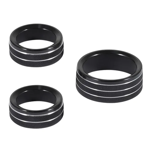 Miniatura 2 de Unifizz 3 piezas de calcomanías para pomos de aire acondicionado de automóvil, interruptor de radio de CA para Dodge 15-20 Durango Challenger