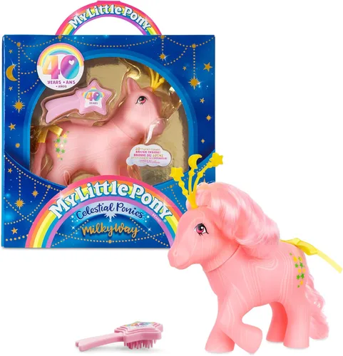 Miniatura 8 de My Little Pony Clásicos - Ponis Celestiales - Aurora - Figura de Juego Coleccionable Retro de 4 Pulgadas, Ideal para Niños, Niños Pequeños, Adultos