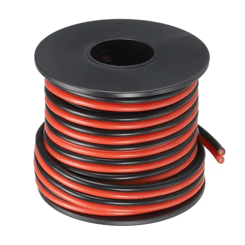 Miniatura 8 de MECCANIXITY Alambre de calibre 14, 2 conductores, alambre de silicona paralelo de 14 AWG, alambre trenzado de alambre de cobre estañado, carrete