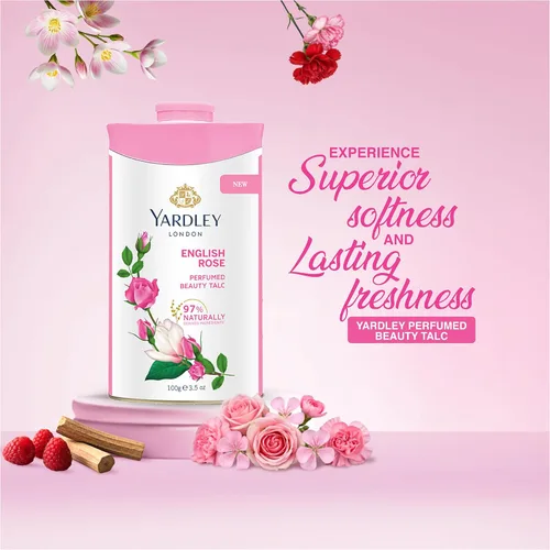 Miniatura 4 de Yardley London Rosa Inglesa Perfumado Talco Desodorante Polvo de Talco 100gm