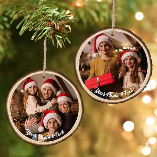 Bemaystar Adornos de Navidad personalizados con fotos, regalos para Navidad, fotos, adornos personalizados, decoraciones de Navidad, regalos de