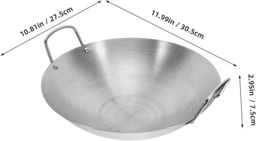 Miniatura 2 de Tofficu Wok - Sartén de acero inoxidable con asa