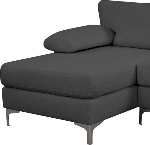 Miniatura 7 de Casa Andrea Milano Sofá seccional en forma de L Boucle grande moderno de lujo, con diván extra ancho