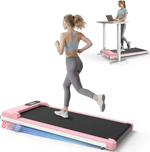 Incline Walking Pad, 3.5HP Foldable Portable Treadmill with Handle Bars, Ultra Quiet ≤40dB Under Desk Treadmills for Home Office, 330LB Capacity,