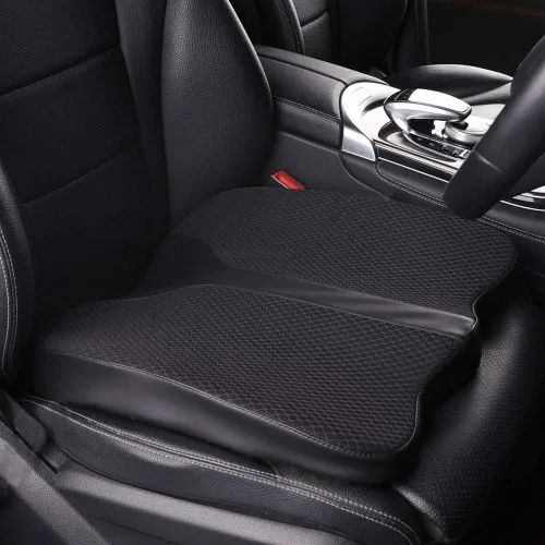 Miniatura 10 de Cojín de asiento de espuma viscoelástica de confort para asiento de conductor de automóvil, almohadilla de alivio del dolor de coxis (cóccix)
