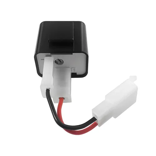 Miniatura 3 de AMFRNE Relé de intermitente LED electrónico ajustable de 2 pines para motocicletas, solución de hiperflash para señal de giro, kit de conectores