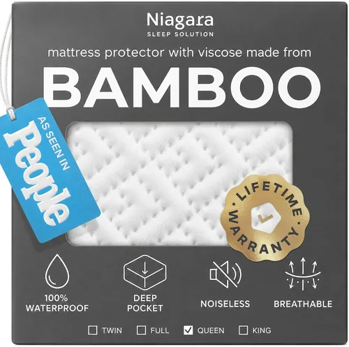Miniatura 10 de Protector de colchón individual 100% impermeable, protección de 360 grados contra derrames, manchas y accidentes para padres y dueños de mascotas