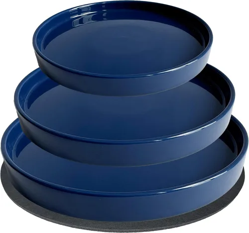 Miniatura 13 de Yukfona - 2 bandejas de cerámica para macetas, bandejas de 4 5 6 7 8 9 10 11 12 13 pulgadas para interior y exterior, resistente, duradera, base