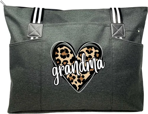 Miniatura 80 de Brooke & Jess Designs Bolso de mano para la abuela – Bolso de lona resistente con cremallera y bolsillo interior para la abuela para uso diario