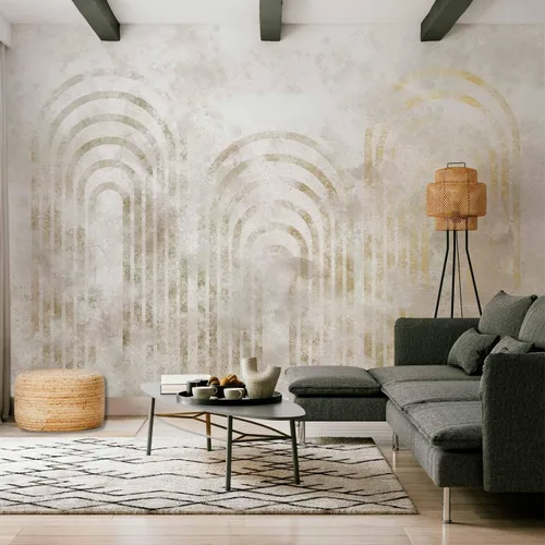 Miniatura 2 de artgeist Mural de pared geométrico de 135 x 101 pulgadas, papel tapiz autoadhesivo para despegar y pegar, calcomanía grande extraíble, decoración