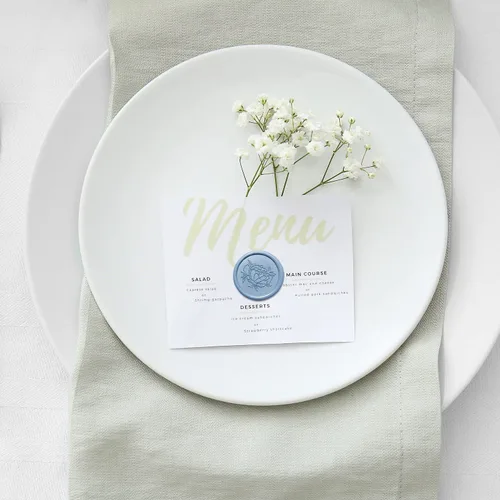 Miniatura 4 de UNIQOOO Barras de Cera de Sellado Azul Polvoriento Claro para Pistola de Pegamento para Sello de Cera - Perfecto para Invitaciones de Boda, Sobres