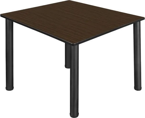 Miniatura 25 de Regency Kee - Mesa cuadrada pequeña para sala de descanso de 30 pulgadas, parte superior de cerezo, patas negras