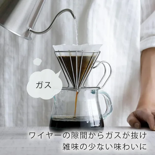Miniatura 3 de TOKIO MATCHA SELECTION - KOGU - Gotero de café de alambre inoxidable - 3 tamaños [Envío estándar por SAL: SIN número de seguimiento y seguro] (S