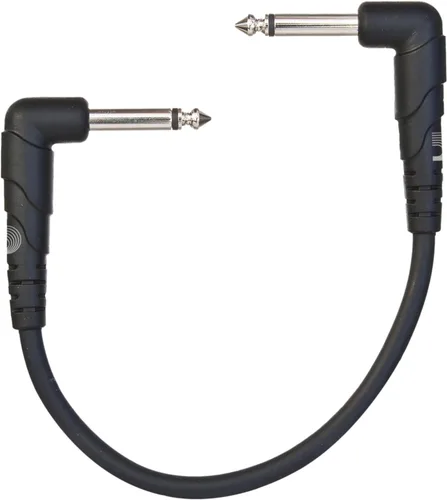 Miniatura 6 de Paquete de 3 cables para instrumentos - Planet Waves Classic Series - con enchufe de ángulo derecho, 0.5 pies, Gris oscuro Redondo - ángulo recto