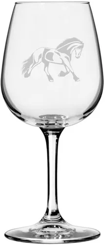 Miniatura 4 de Morgan Body Horse - Copa de vino grabada multiusos (12.75 onzas)