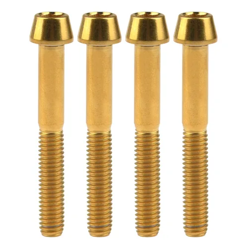 Miniatura 92 de Titanio Ti M6 x 10 16 18 20 25 30 35 40 45 50 55 60 2.559 in Allen - Tornillos hexagonales de 2.559 in, tornillos cónicos, paquete de 4