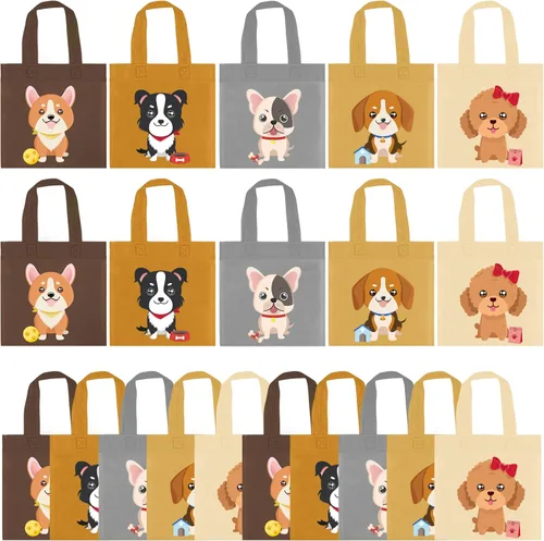 BANBALLON 20 bolsas de golosinas para perros – Bolsas de golosinas no tejidas para cachorros para niños y baby showers, suministros para fiestas