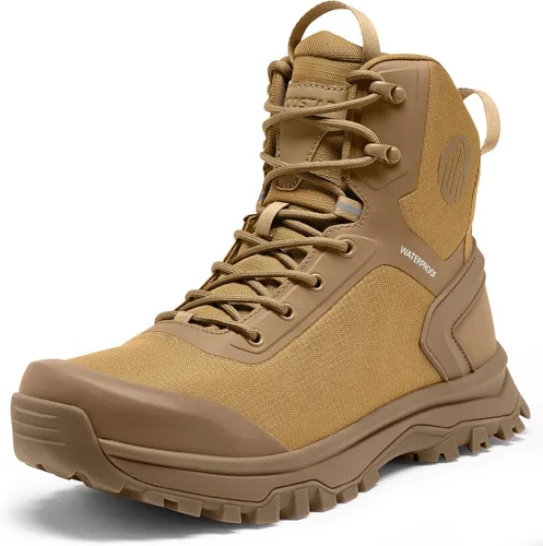 Miniatura 6 de Coostar Botas tácticas para hombre, ligeras, militares, botas de combate con cremallera lateral, para motocicleta, senderismo, trabajo