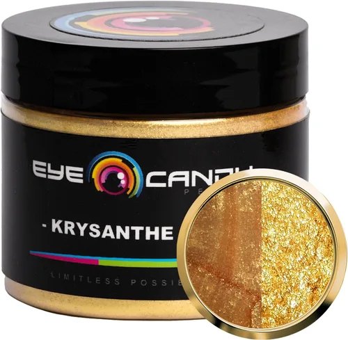 Miniatura 25 de Pigmentos Eye Candy Oro Mica en Polvo Premium - Kin Gold (25gr) - para Epoxi, Resina, Jabón, Pintura, Carpintería, Vaciado de Acrílico, Bombas