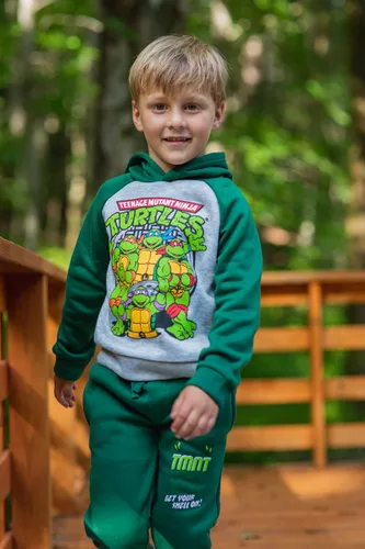 Miniatura 2 de Teenage Mutant Ninja Turtles Conjunto de sudadera con capucha y pantalones de forro polar, tallas para niños pequeños y grandes (2T - 18-20)