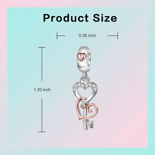 Miniatura 6 de Abalorio de plata de ley 925 para madre, hija, abuela, para familia, amor, madre, hija, abuela, para pulseras, collares, dijes, joyas, regalo