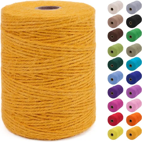 Miniatura 23 de JeogYong - Cuerda de yute de 3 mm, 99,9 m, cuerda natural gruesa para jardín, ideal para manualidades, exterior, jardinería, envoltorios de regalo