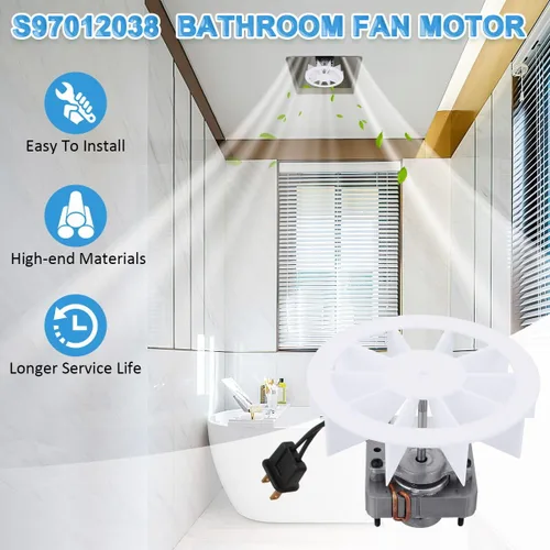 Miniatura 5 de S97012038 - Kit de motores eléctricos de repuesto para ventilador de escape de baño Broan 659 662 663 668 678 688 50CFM 97012038 Motor de ventilador