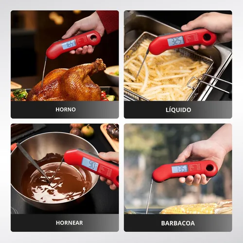 Miniatura 3 de Termómetro profesional digital para carne, lectura instantánea ultrarrápida de 0.5 segundos, certificado NIST ± 0.5 °F, resistencia al agua IP67