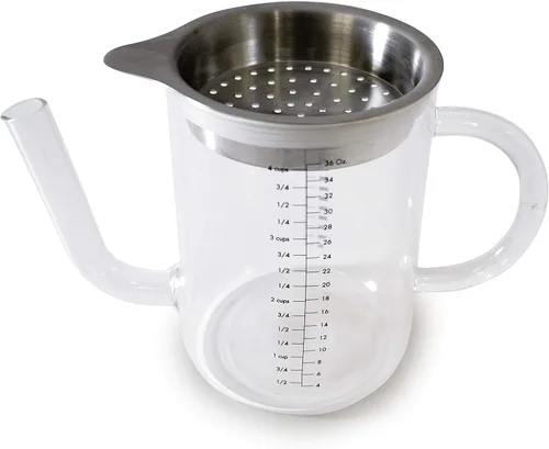 Miniatura 3 de Norpro Separador de salsa con colador, 1 EA, blanquecino