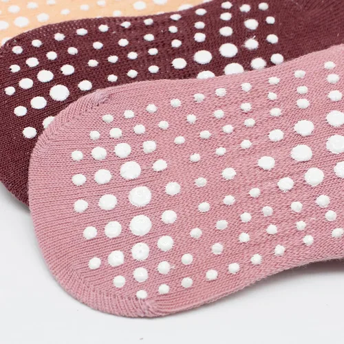 Miniatura 4 de Calcetines tobilleros antideslizantes para bebés, 6 pares, suela antideslizante, calcetines de algodón sin costuras para niños y niñas