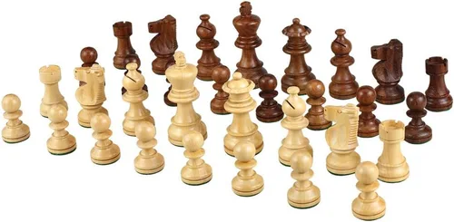Miniatura 3 de Helen - Juego de mesa de ajedrez con incrustaciones de madera con piezas de madera pesadas, tamaño grande de 15 x 15 pulgadas