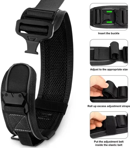 Miniatura 6 de Beirui Collar táctico de perro de 2.5 pulgadas con asa, resistente 2.6 in de ancho, collar táctico para perro con hebilla de metal fuerte, collar