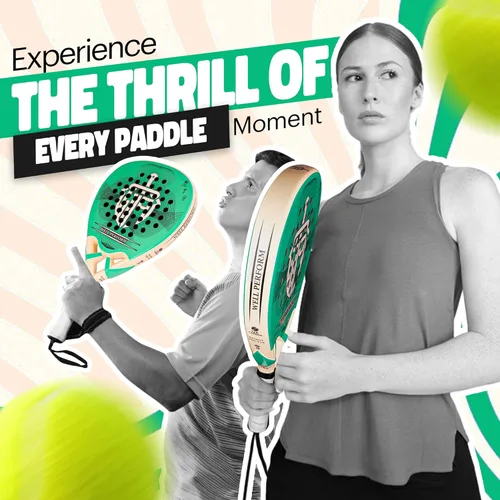 Miniatura 6 de Pala de pádel de fibra de carbono – Pala De Padel ligera con superficie de carbono de 12 quilates, núcleo de espuma viscoelástica EVA y agarre Verde