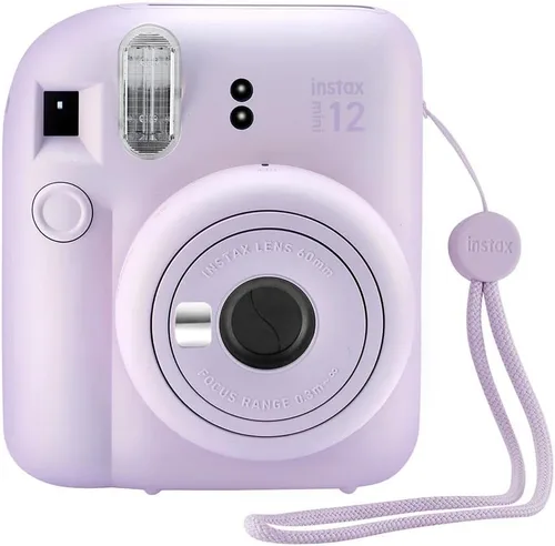 Miniatura 2 de Cámara instantánea Fujifilm Instax Mini 12 + 60 impresiones fotográficas + accesorios, color lila púrpura