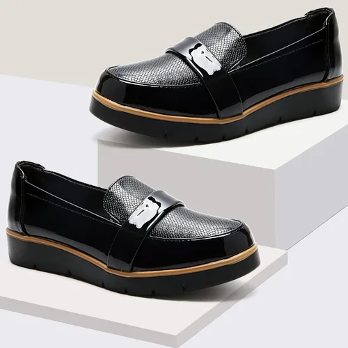 Miniatura 6 de UZB Mocasines sin cordones para mujer, cómodos zapatos de vestir de espuma viscoelástica